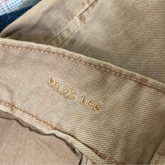 American Eagle High Rise Wide Leg Crop Pants in Dusty Pink - Picture 5 of 6